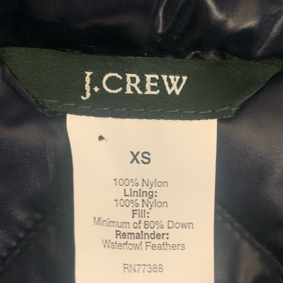 J.Crew Quilted Hooded Jacket Navy - Picture 6 of 7